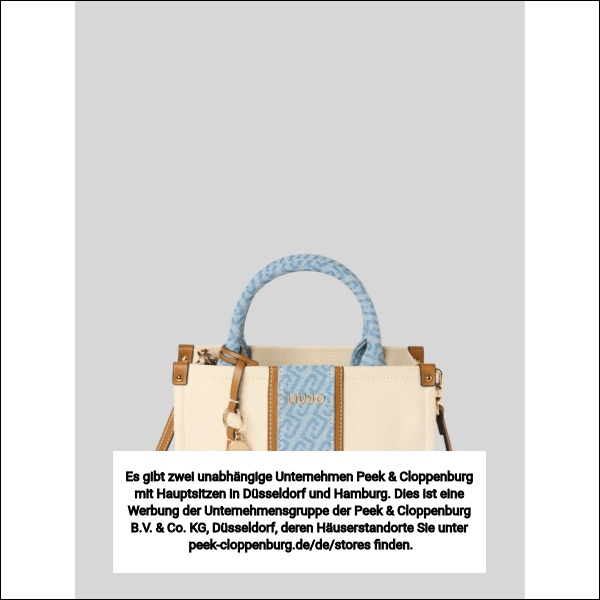 Liu Jo White Damen Beige Handtasche Mit Label-Applikation Modell 'Ridhi' Größe 1
