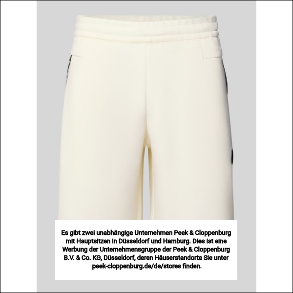 Ea7 Emporio Armani Herren Offwhite Shorts Mit Elastischem Bund