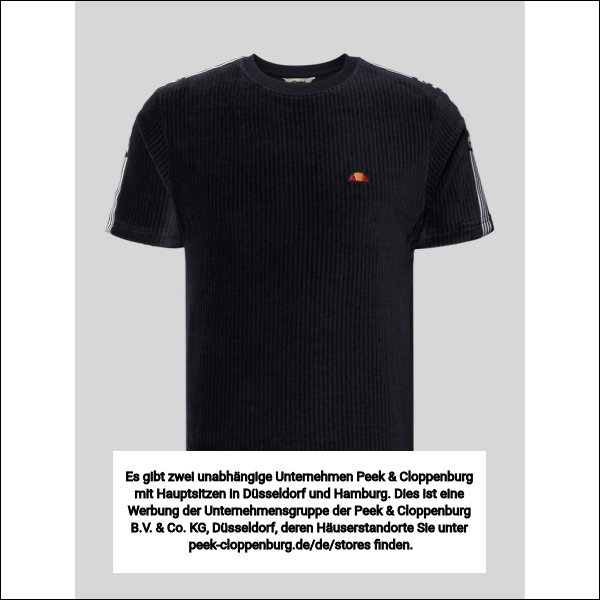 Ellesse Herren Schwarz T-Shirt Mit Logo Modell 'Madori' Mittel