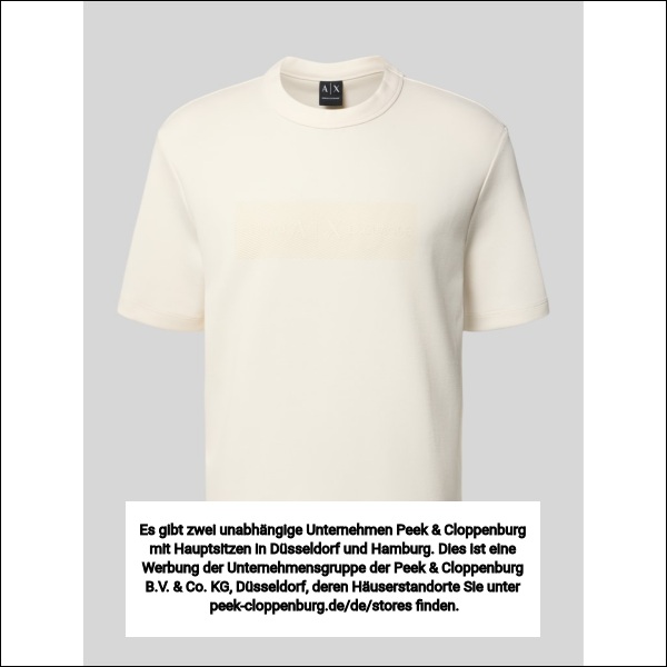 Armani Exchange Herren T-Shirts Beige Gr. Übergröße XXL 